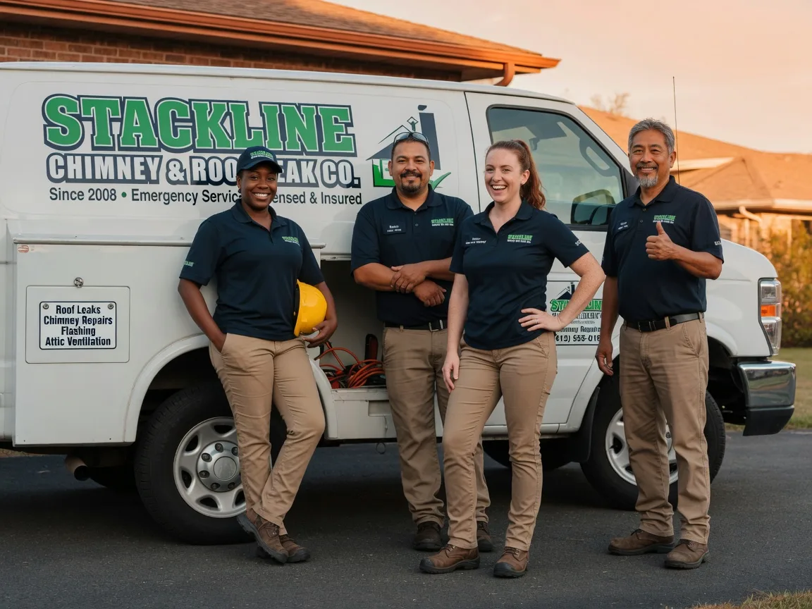 Chimney flashing repair company in Adkins, TX
